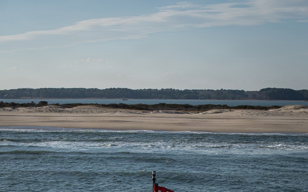 US Army Corps of Engineers Dredge Boat MURDEN Performs Channel Maintenance