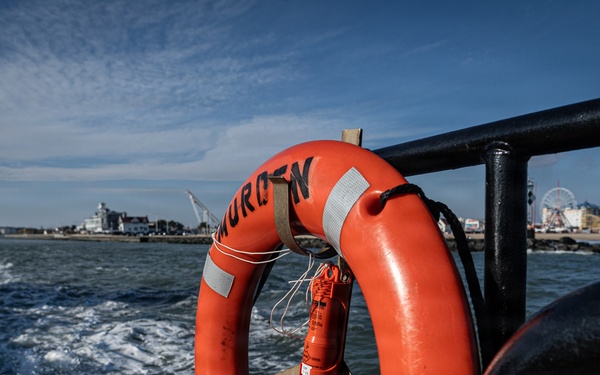US Army Corps of Engineers Dredge Boat MURDEN Performs Channel Maintenance