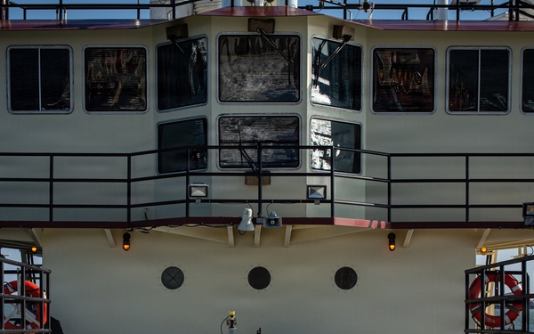 US Army Corps of Engineers Dredge Boat MURDEN Performs Channel Maintenance