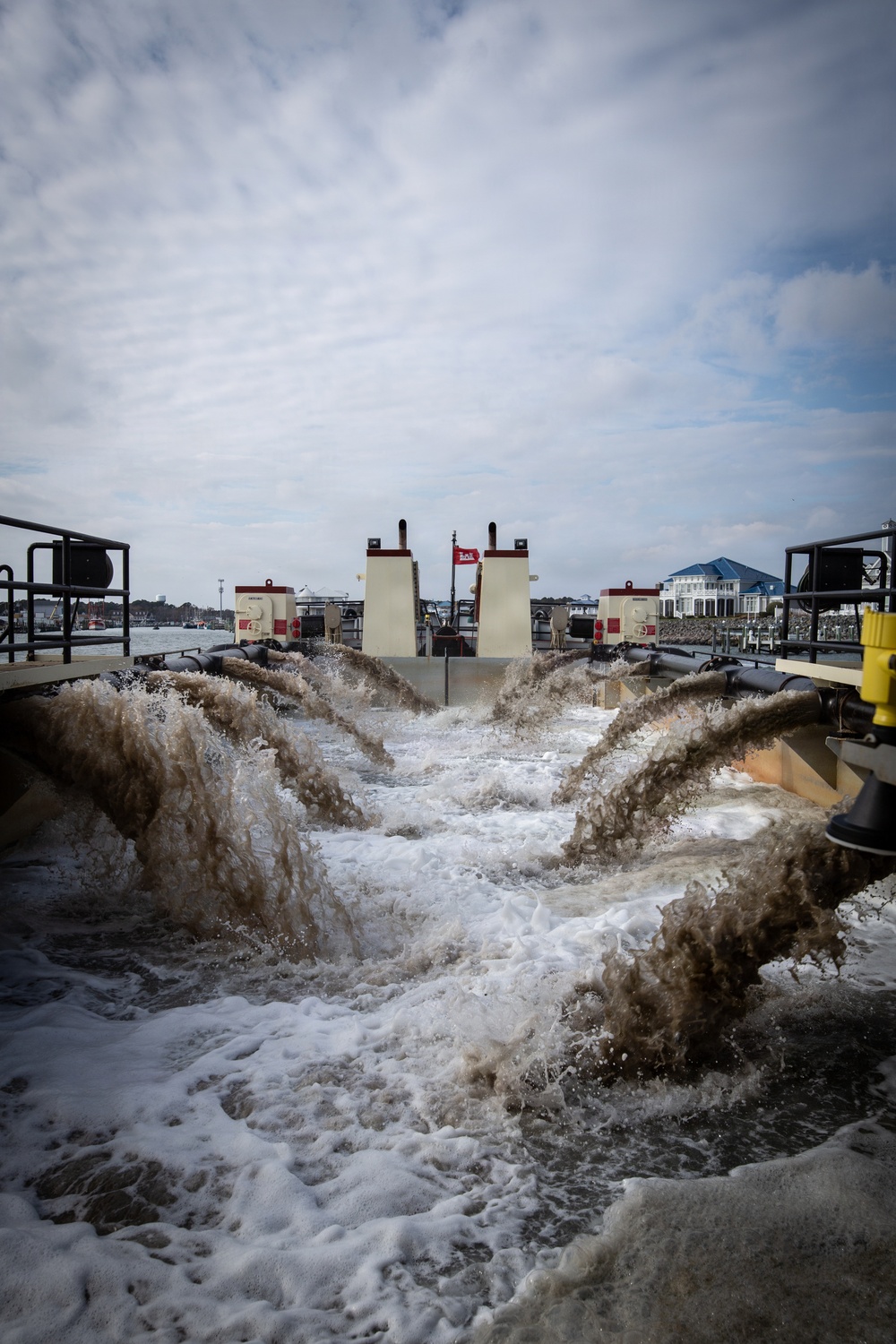 US Army Corps of Engineers Dredge Boat MURDEN Performs Channel Maintenance