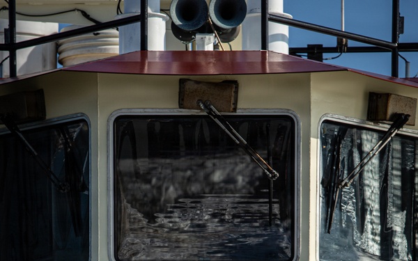 US Army Corps of Engineers Dredge Boat MURDEN Performs Channel Maintenance