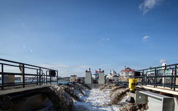 US Army Corps of Engineers Dredge Boat MURDEN Performs Channel Maintenance