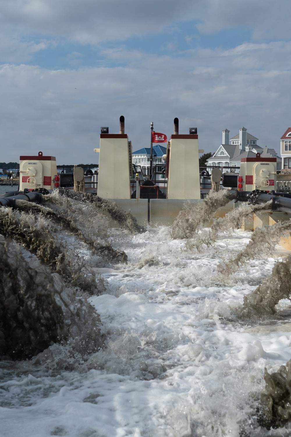 US Army Corps of Engineers Dredge Boat MURDEN Performs Channel Maintenance