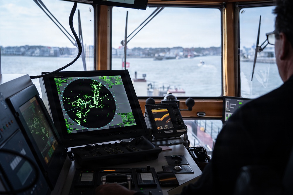 US Army Corps of Engineers Dredge Boat MURDEN Performs Channel Maintenance