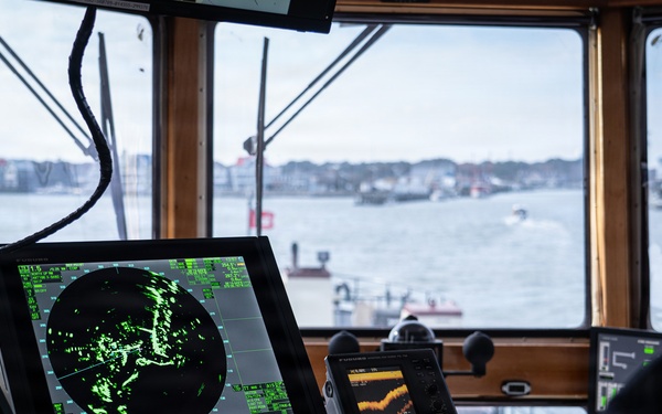 US Army Corps of Engineers Dredge Boat MURDEN Performs Channel Maintenance