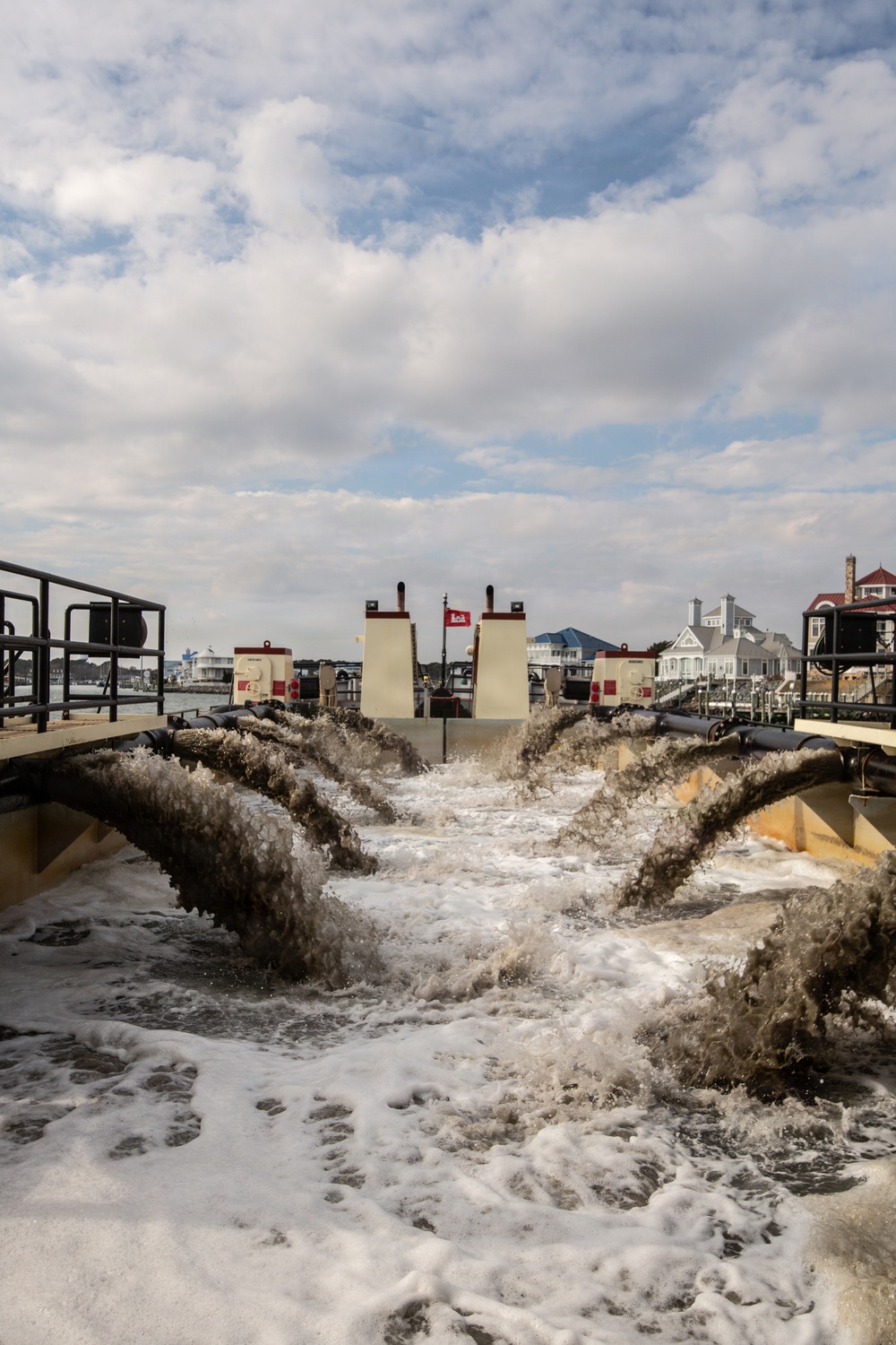 US Army Corps of Engineers Dredge Boat MURDEN Performs Channel Maintenance