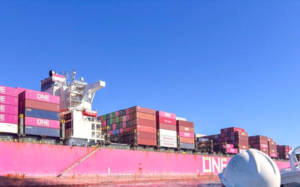 Unified Command continues responding on-scene for the ONE Henry Hudson cargo container