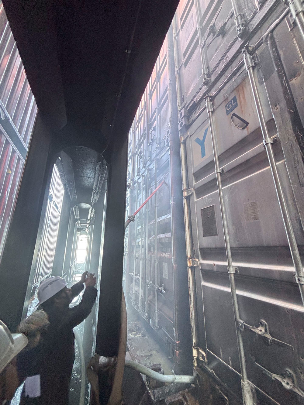 Unified Command continues responding on-scene for the ONE Henry Hudson cargo container