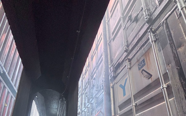 Unified Command continues responding on-scene for the ONE Henry Hudson cargo container