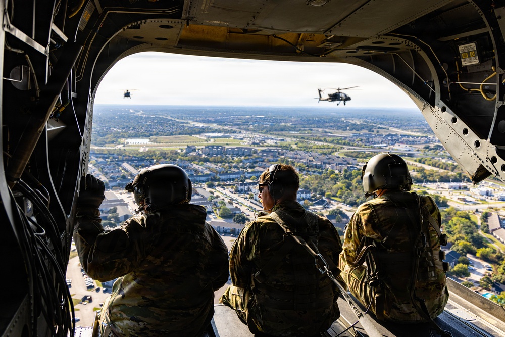 1st Air Cavalry Brigade Texas A&amp;M University Football Flyover
