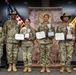 U.S. Army Soldiers receive awards for the 1st Cavalry Division Career Counselor of the Year Competition