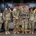 U.S. Army Soldiers receive awards for the 1st Cavalry Division Career Counselor of the Year Competition