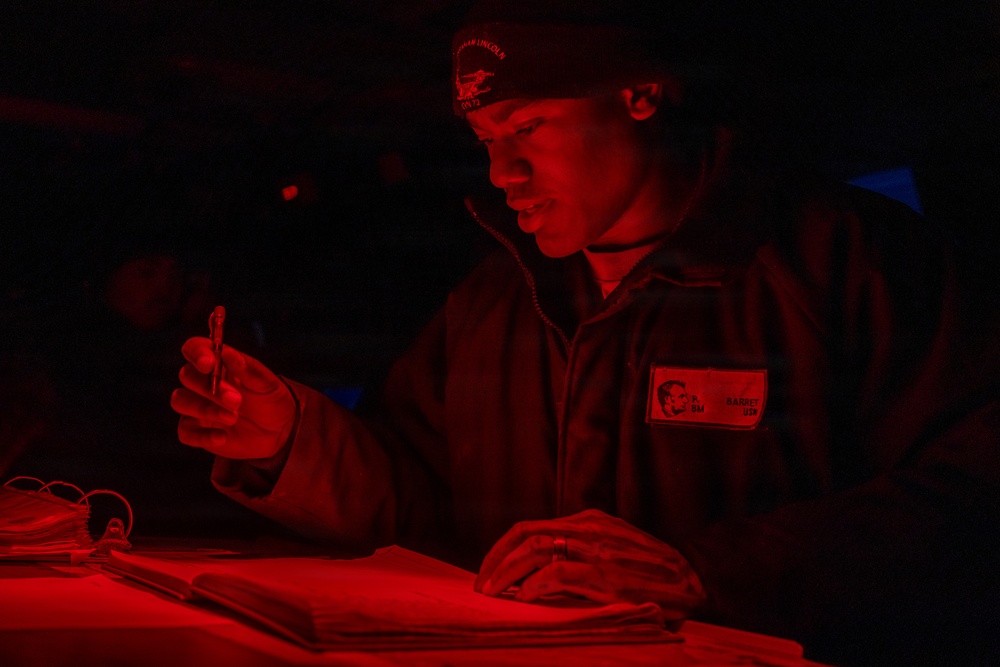 Abraham Lincoln conducts routine operations