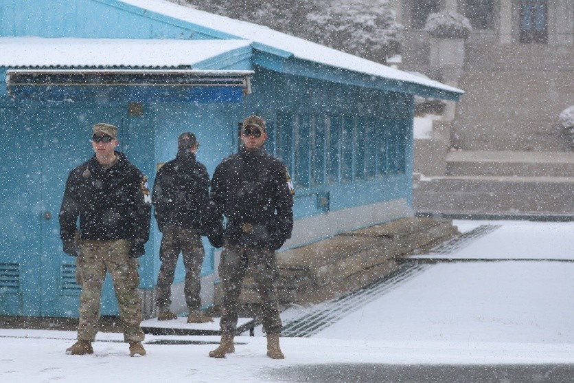 United Nations Command Security Battalion guards Joint Security Area in DMZ