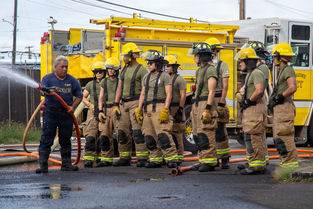 U.S. Marines Corps Aircraft Rescue and Firefighting Specialists Conduct Training at Honolulu