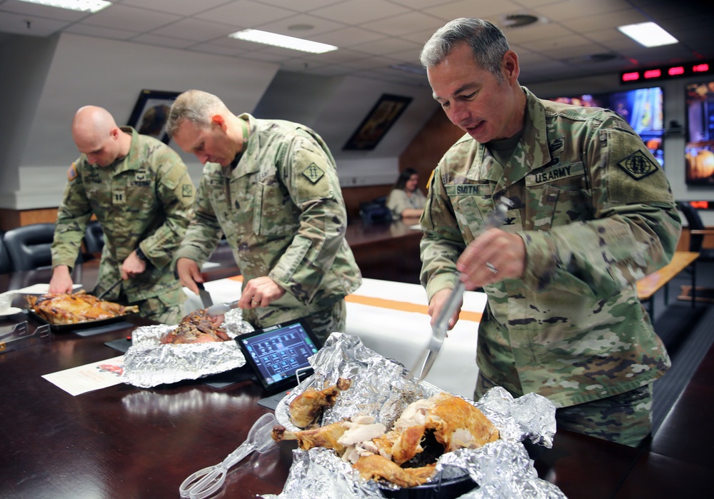 THANK 4 GIVING: 2d TSB Leadership serves festive Thanksgiving feast