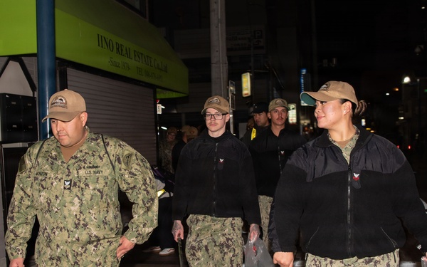 CFAY Sailors Clean Up Streets with Japanese Locals