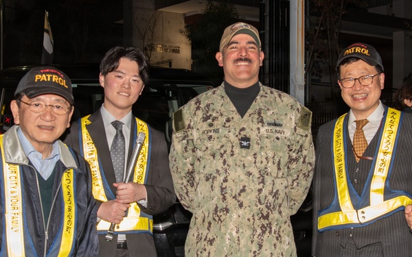 CFAY Sailors Clean Up Streets with Japanese Locals