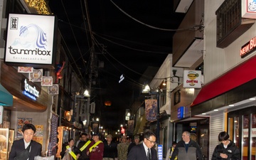 CFAY Sailors Clean Up Streets with Japanese Locals