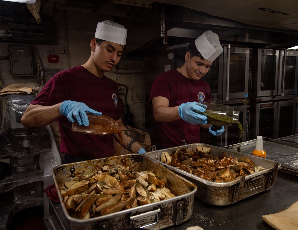 Sailors Prepare Meal