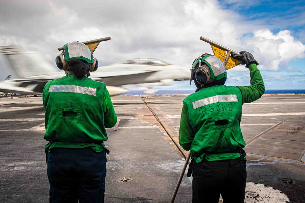 Nimitz Sailors Conduct Flight Operations