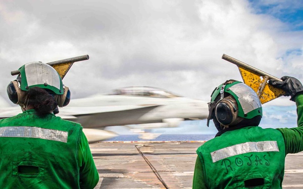 Nimitz Sailors Conduct Flight Operations
