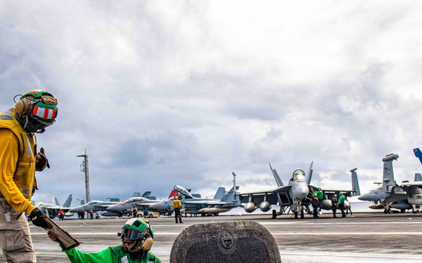 Nimitz Sailors Conduct Flight Operations