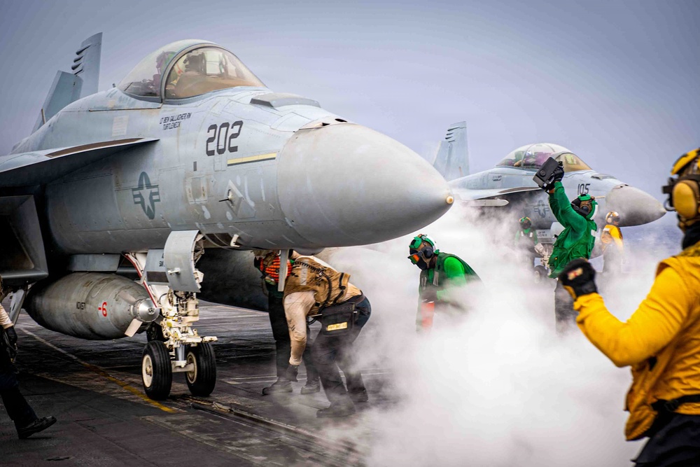 Nimitz Sailors Conduct Flight Operations