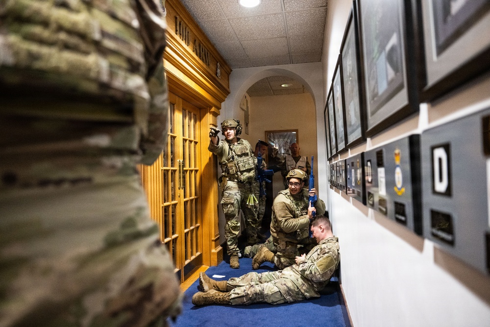 100th ARW exercises active shooter response with MOD partners