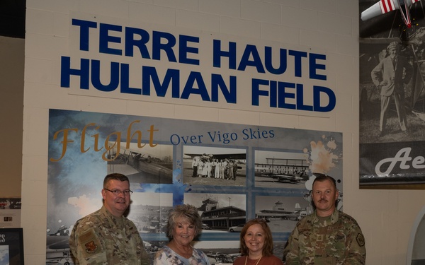 181st Intelligence Wing leadership tours Vigo County History Center