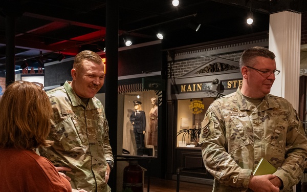181st Intelligence Wing leadership tours Vigo County History Center