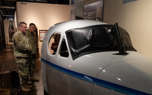 181st Intelligence Wing leadership tours Vigo County History Center