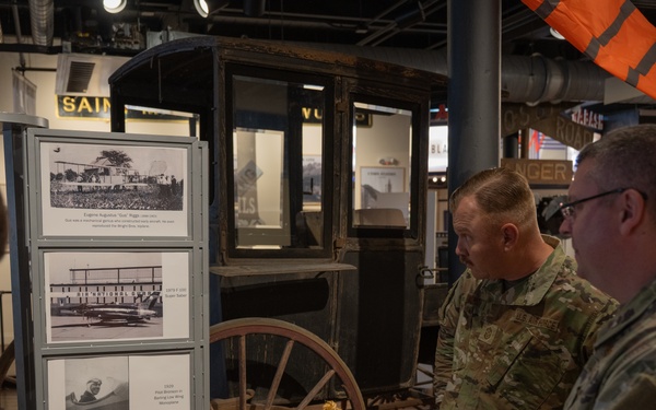 181st Intelligence Wing leadership tours Vigo County History Center