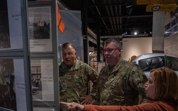 181st Intelligence Wing leadership tours Vigo County History Center