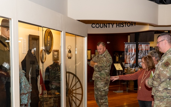 181st Intelligence Wing leadership tours Vigo County History Center