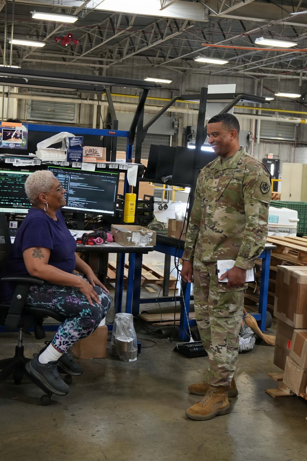 DLA Distribution commander tours facilities at Robins AFB