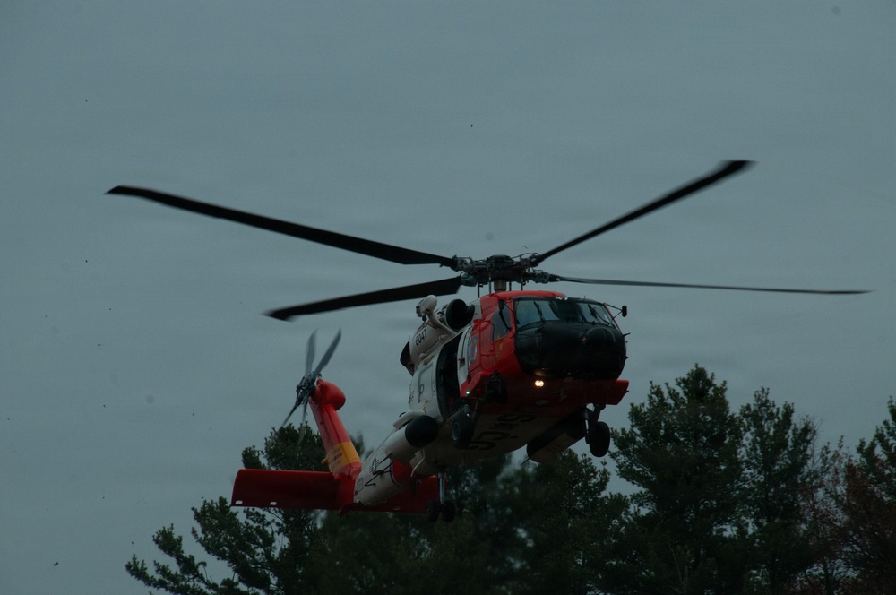 Coast Guard Air Station Traverse City conducts swift water rescue training on Boardman River