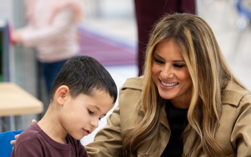 First and Second Ladies Inspire DoDEA Students at Camp Lejeune