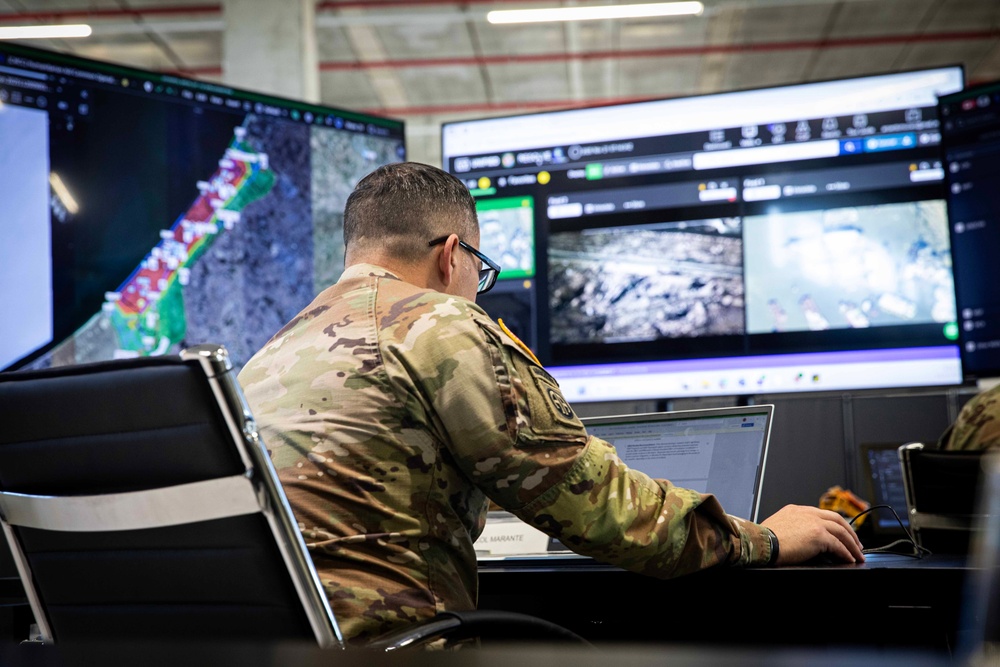 Humanitarian aid route assessment at the Civil-Military Coordination Center