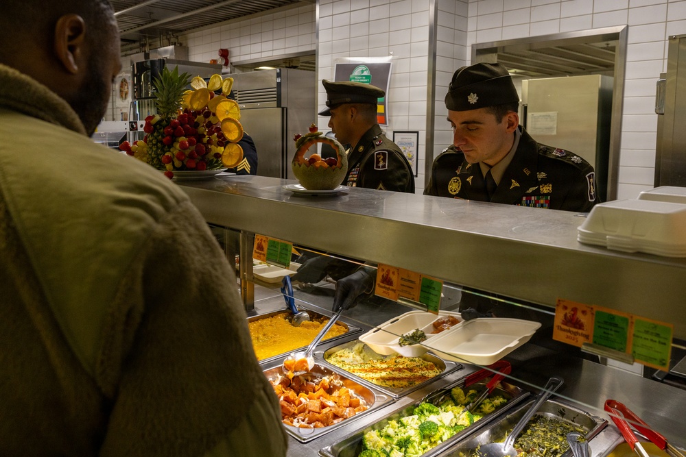 21st Theater Sustainment Command DFAC Thanksgiving Meal