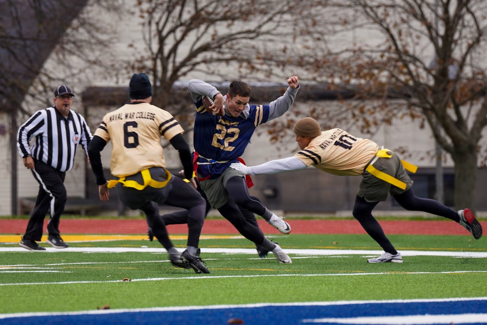 U.S. Naval War College Holds Annual Army-Navy Flag Football Game