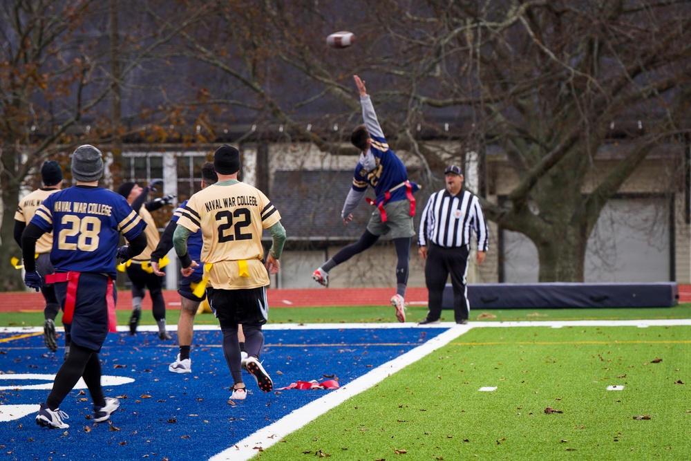 U.S. Naval War College Holds Annual Army-Navy Flag Football Game