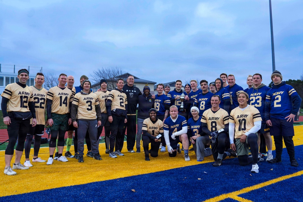 U.S. Naval War College Holds Annual Army-Navy Flag Football Game