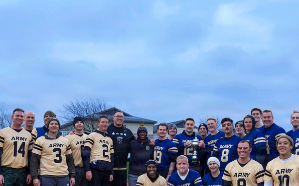 U.S. Naval War College Holds Annual Army-Navy Flag Football Game