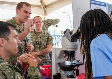 Navy and Marine Corps Force Health Protection Command and Navy Environmental and Preventive Medicine Unit TWO Staff Engage Future Innovators at Naval Air Station Oceana Airshow Science, Technology, Engineering, and Mathematics Event