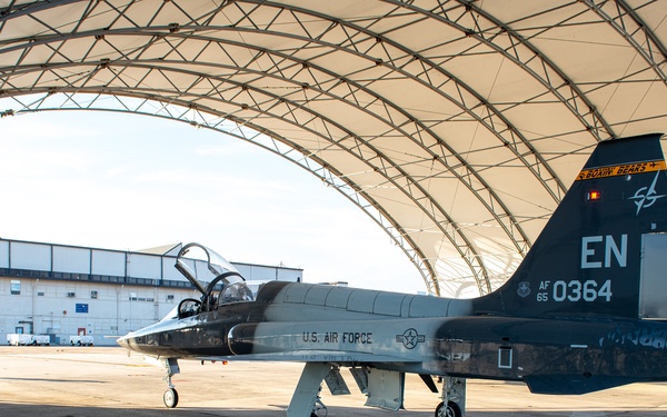 First Air Force T-38 Talon arrives at Fleet Readiness Center Southeast for overhaul and repair
