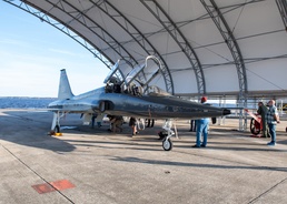 First Air Force T-38 Talon arrives at Fleet Readiness Center Southeast for overhaul and repair