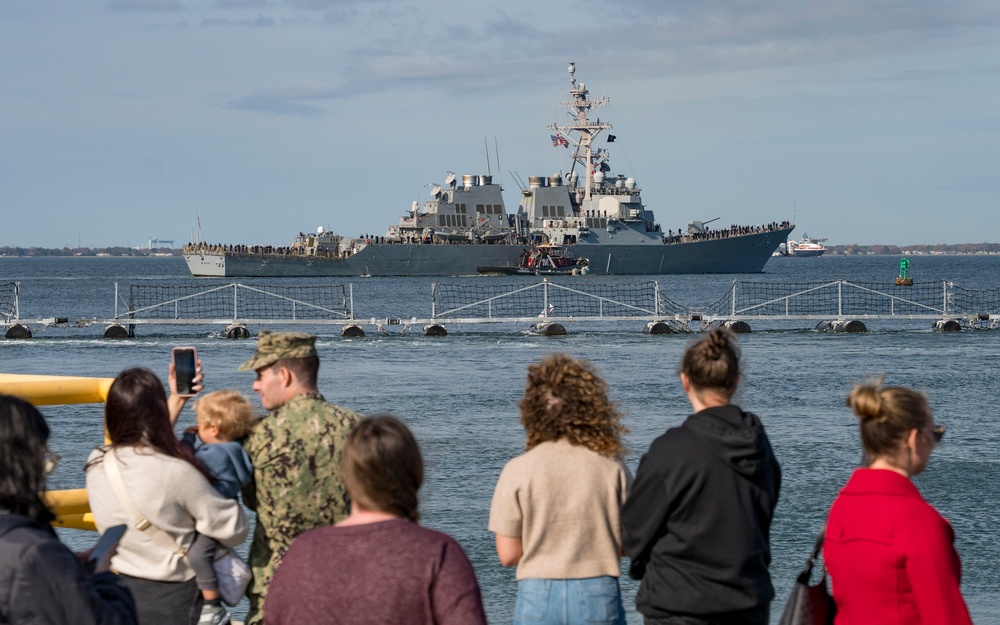 USS McFaul Departs Naval Station Norfolk for Deployment