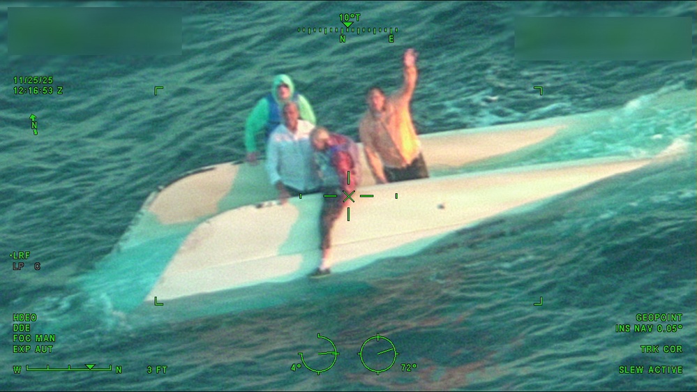 Coast Guard rescues 4 people from capsized boat off Clearwater