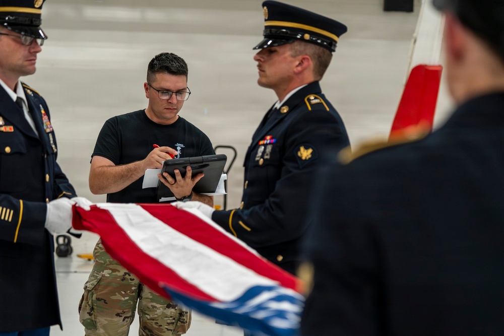 Missouri National Guard Soldiers train for funeral honors duties